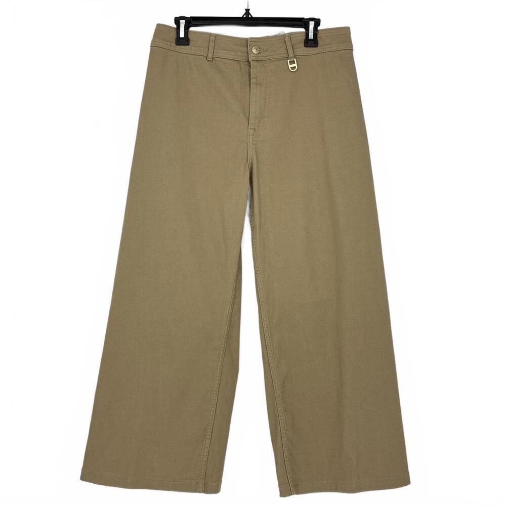 Nautica Women's Wide Leg Cropped Khaki Pants sz 10